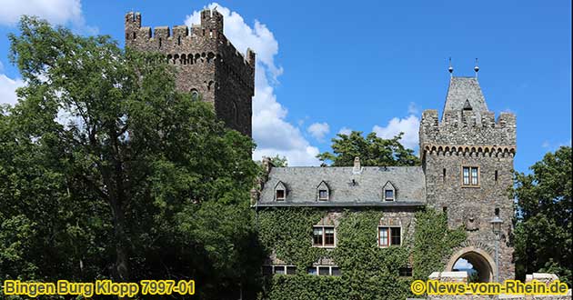 Castle Burg Klopp near Bingen on the Rhine River